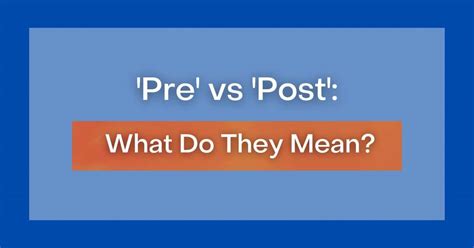 What is Pre.